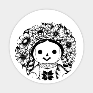 Floral Mexican Doll Magnet